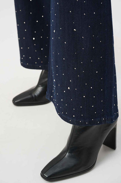 Joseph Ribkoff - Classic Rhinestone Wide-Leg Jeans