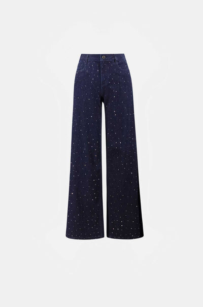 Joseph Ribkoff - Classic Rhinestone Wide-Leg Jeans