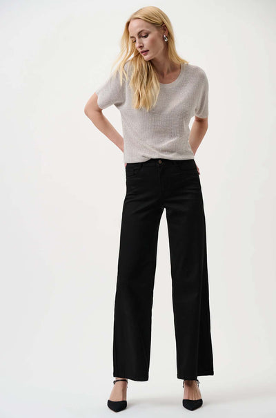Joseph Ribkoff - Goldie Classic Wide-Leg Stretch Jeans in Black