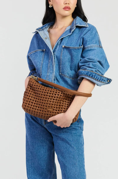 Saben - Claudia Shoulder Bag in Tan Braid