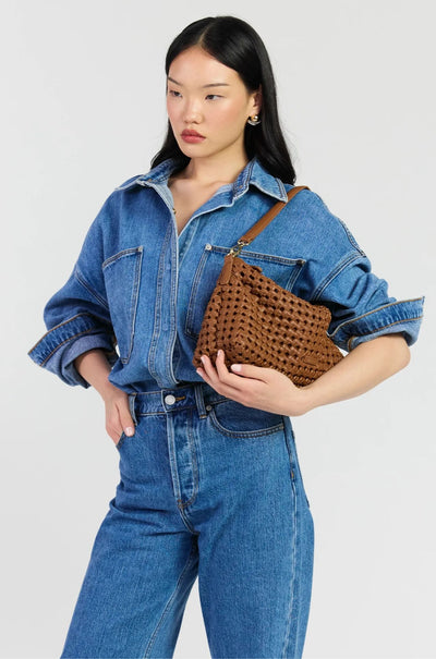 Saben - Claudia Shoulder Bag in Tan Braid