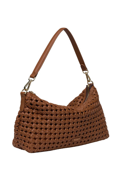 Saben - Claudia Shoulder Bag in Tan Braid