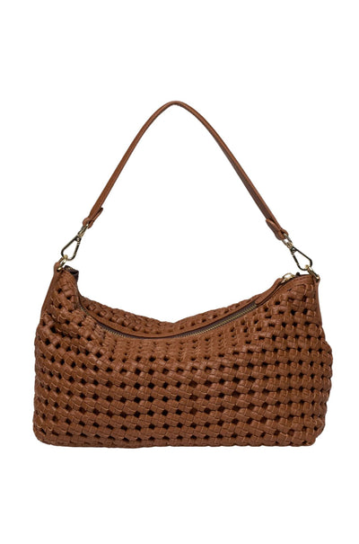 Saben - Claudia Shoulder Bag in Tan Braid