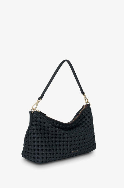 Saben - Claudia Shoulder Bag in Black Braid