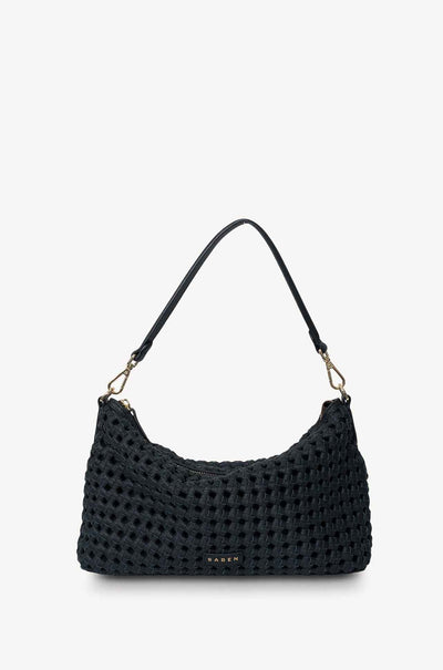 Saben - Claudia Shoulder Bag in Black Braid