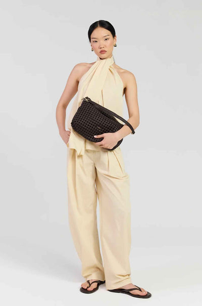 Saben - Claudia Shoulder Bag in Cacao Braid