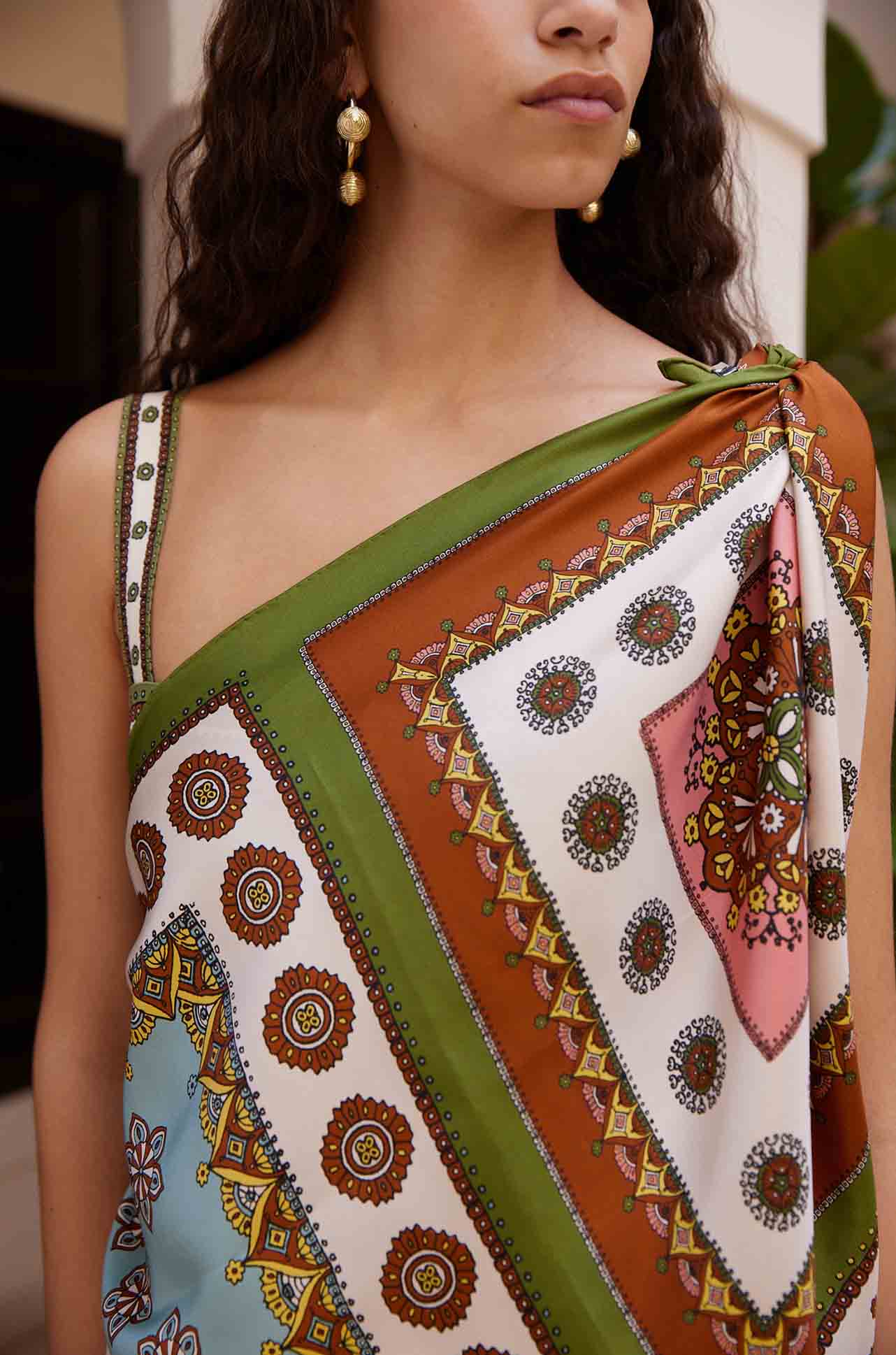 Alèmais - Contina Tiles Silk Scarf