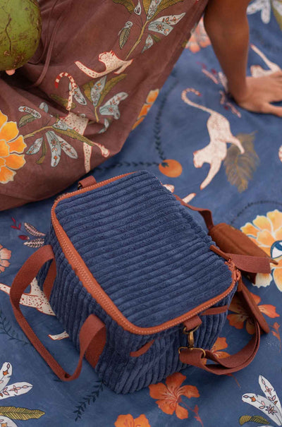 Wandering Folk - Cord Cooler Bag Mini in Lagoon