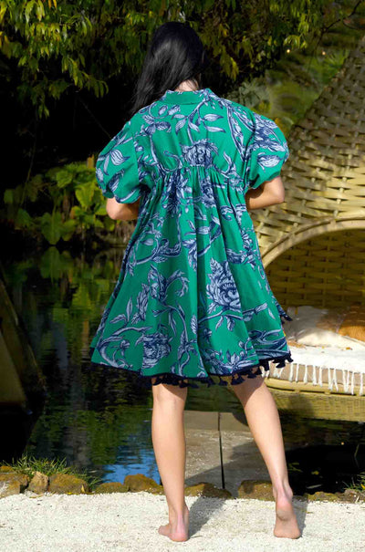 Cooper - You Are Just De-Vine Couldnt Dress Less Dress in Green Floral