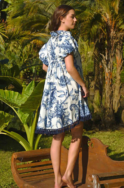Cooper - You Are Just De-Vine Couldnt Dress Less Dress in White Floral