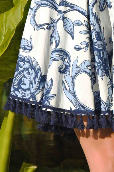 Cooper - You Are Just De-Vine Couldnt Dress Less Dress in White Floral
