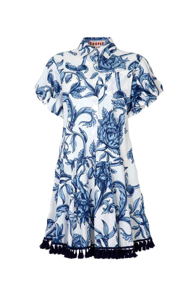Cooper - You Are Just De-Vine Couldnt Dress Less Dress in White Floral