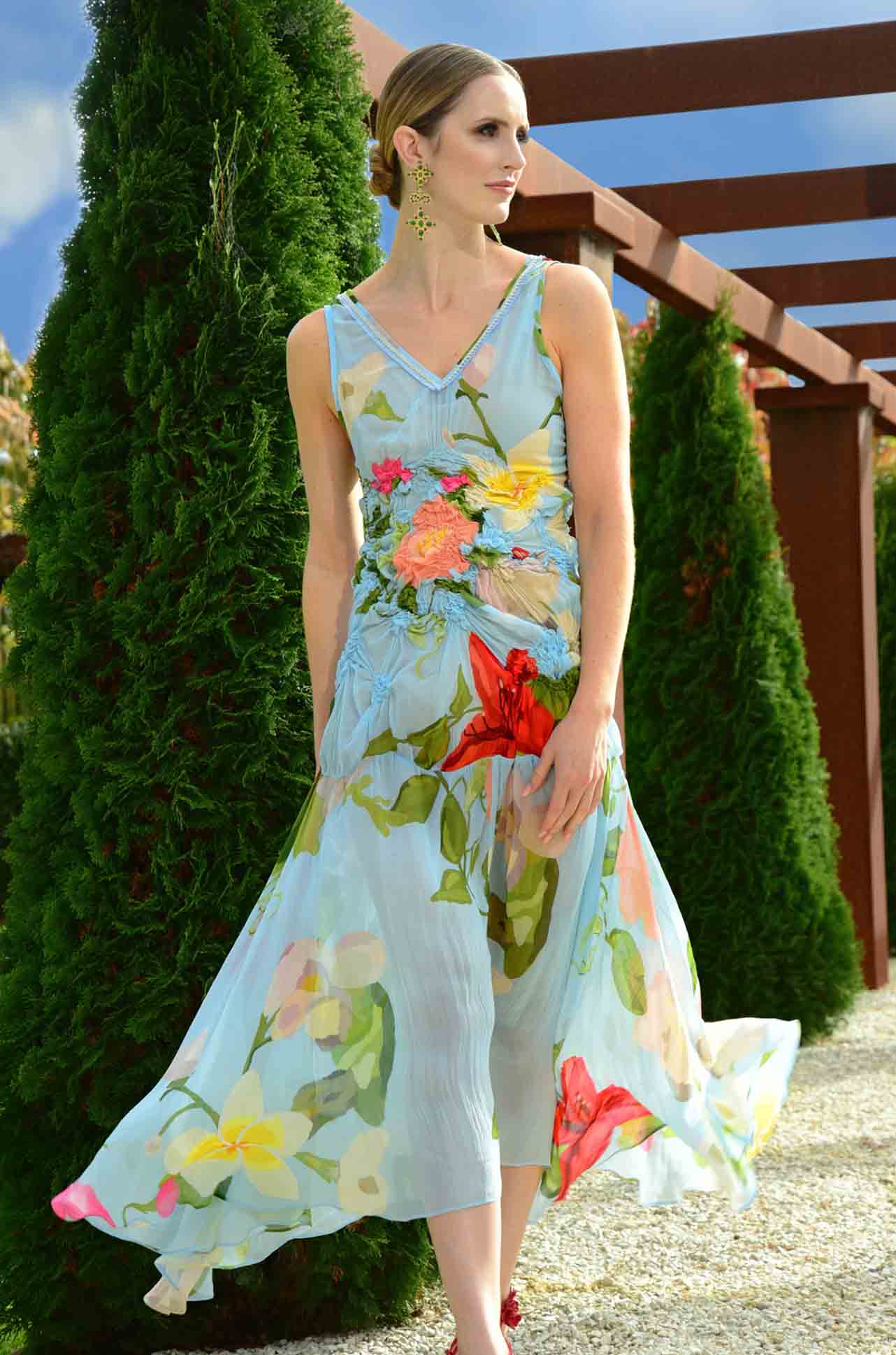 ワンピース Chris TROIS. Flower gather dress Flower gather dress（ワンピース）｜Chris TROIS.（クリス