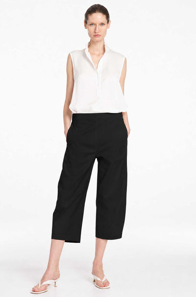 Mela Purdie - Crop Barrel Pant in Cotton Panama