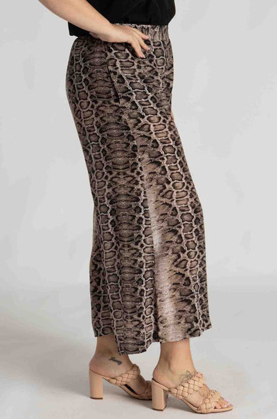 Mela Purdie - Crop Swish Pant in Safari Python