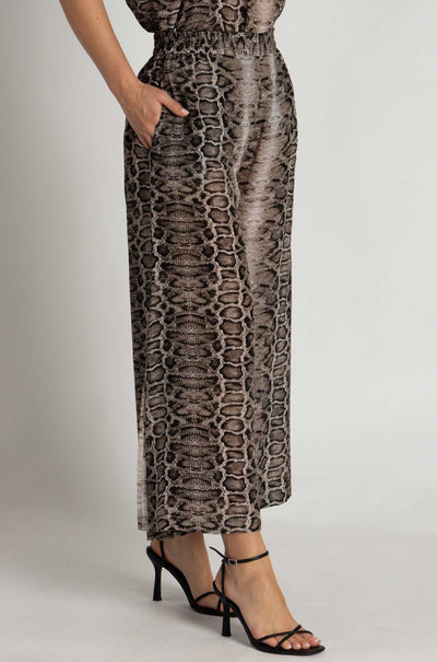 Mela Purdie - Crop Swish Pant in Safari Python