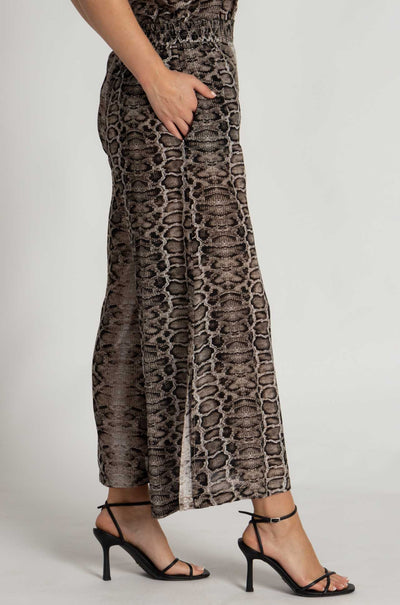 Mela Purdie - Crop Swish Pant in Safari Python