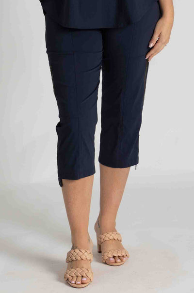 Mela Purdie - Cropped Zip Cargo in Sapphire