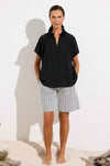 Mela Purdie - Cruise Short in Calico Stripe Popilene