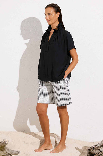 Mela Purdie - Cruise Short in Calico Stripe Popilene