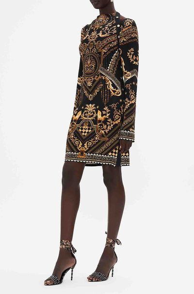 Camilla - Duomo Dynasty Short Cut Out Shoulder Jersey Dress
