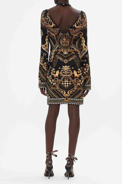 Camilla - Duomo Dynasty Short Cut Out Shoulder Jersey Dress