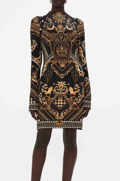 Camilla - Duomo Dynasty Short Cut Out Shoulder Jersey Dress