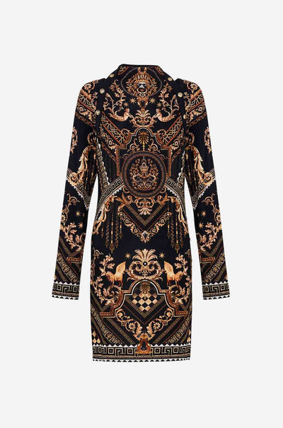 Camilla - Duomo Dynasty Short Cut Out Shoulder Jersey Dress