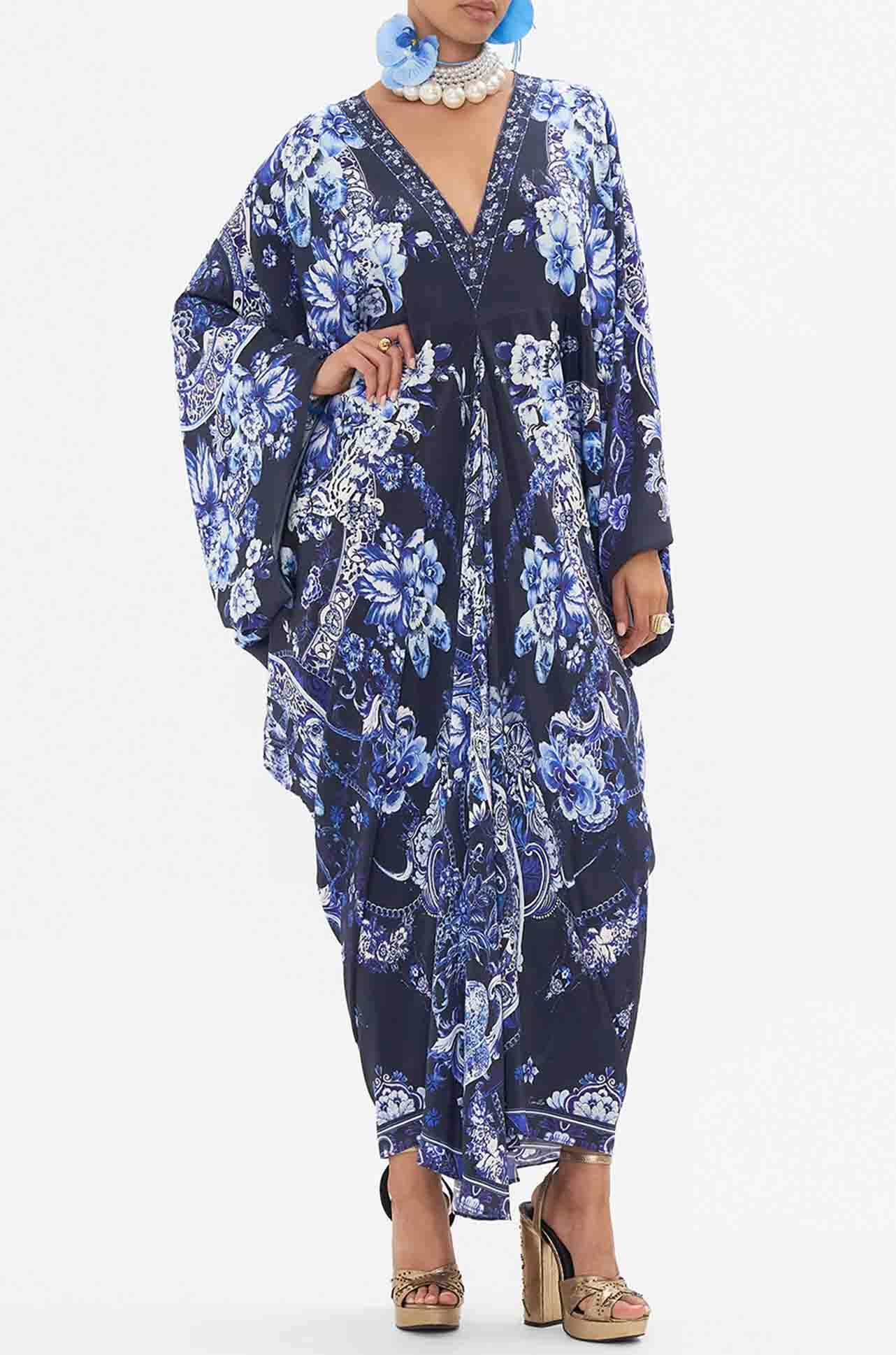 Camilla - Delft Dynasty T Shape Long Kaftan