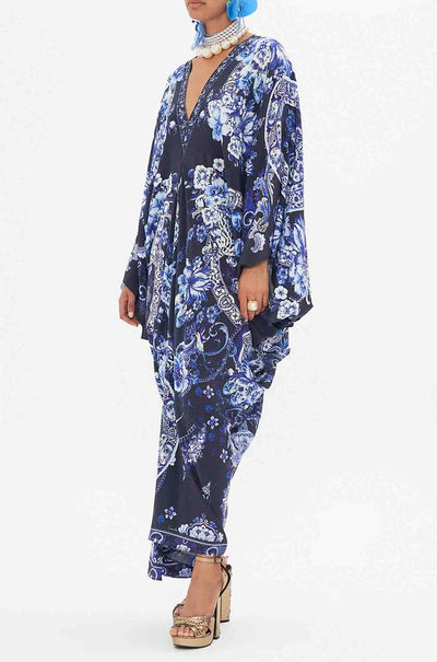 Camilla - Delft Dynasty T Shape Long Kaftan