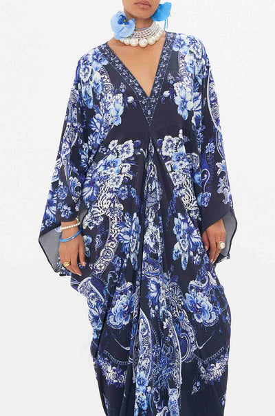 Camilla - Delft Dynasty T Shape Long Kaftan