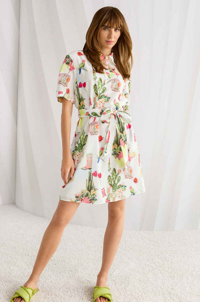 Marc Cain - Desert Fiesta S/S Blouse Dress w/ Belt