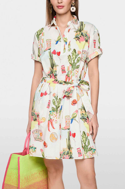 Marc Cain - Desert Fiesta S/S Blouse Dress w/ Belt