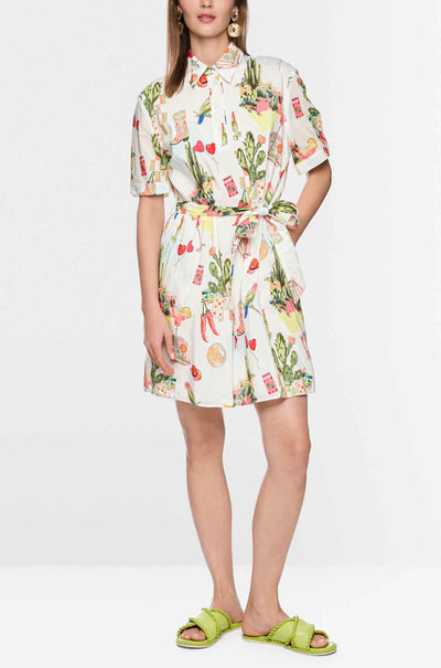 Marc Cain - Desert Fiesta S/S Blouse Dress w/ Belt