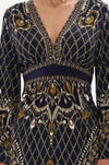 Camilla - Dance With The Duke Gathered V-Neck Jersey Dress