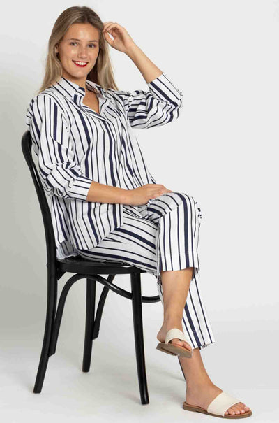 Mela Purdie - Crop Shell Pant in Rio Stripe Popilene