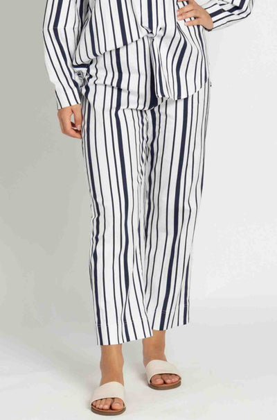 Mela Purdie - Crop Shell Pant in Rio Stripe Popilene