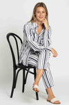 Mela Purdie - Crop Shell Pant in Rio Stripe Popilene