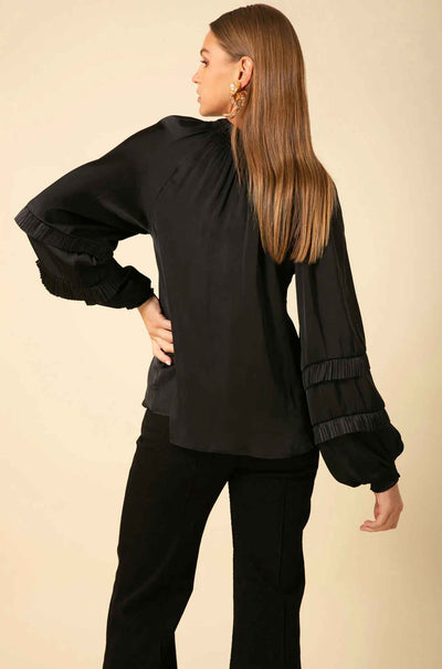 Hale Bob - Demi Long Sleeve Top in Black
