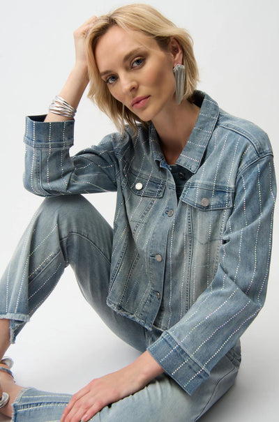 Joseph Ribkoff - Denim Jacket with Rhinestones