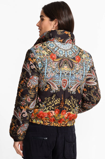 Johnny Was - Diamond Quilted Cropped Reversible Puffer in Leto