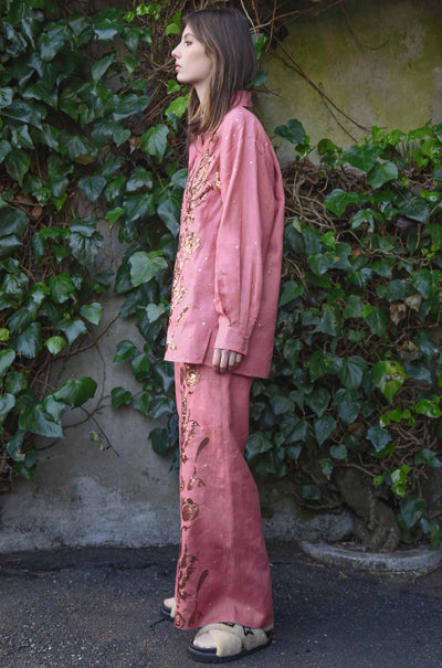 Trelise Cooper - Linen The Good Life Walk and Talk Trouser in Rose