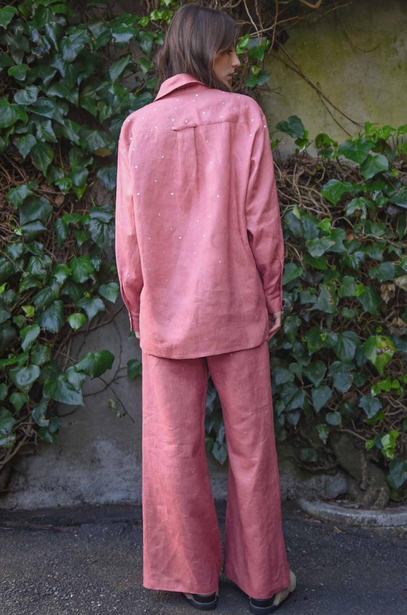 Trelise Cooper - Linen The Good Life Walk and Talk Trouser in Rose