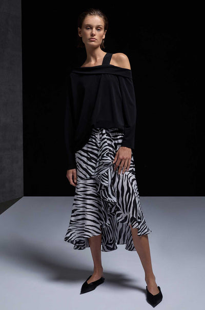 Mela Purdie - Vine Skirt in Cats-Eye Print Silk