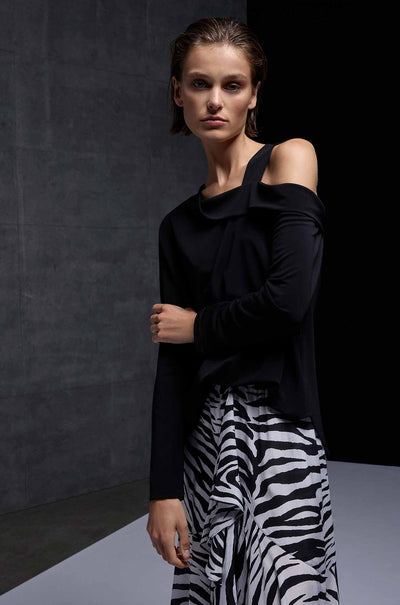 Mela Purdie - Vine Skirt in Cats-Eye Print Silk
