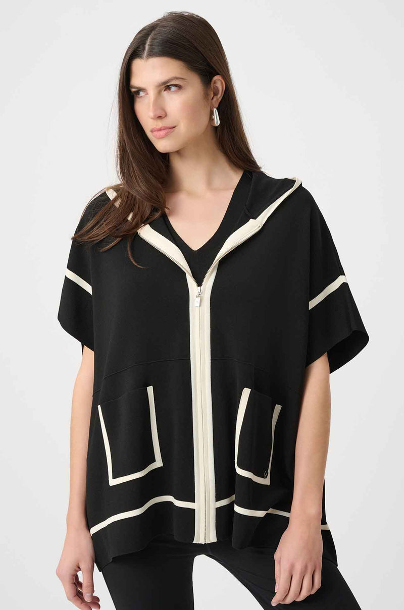 Joseph Ribkoff - Dry Viscose Hooded Boxy Jacket