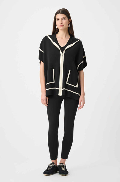 Joseph Ribkoff - Dry Viscose Hooded Boxy Jacket