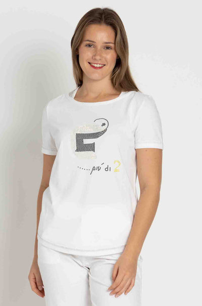 Elisa Cavaletti - EC Diamante Tee in Bianco