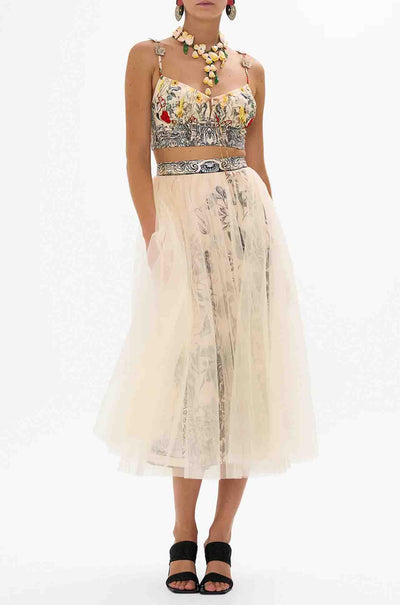 Camilla - Etched Into Eternity Midi Tulle Skirt