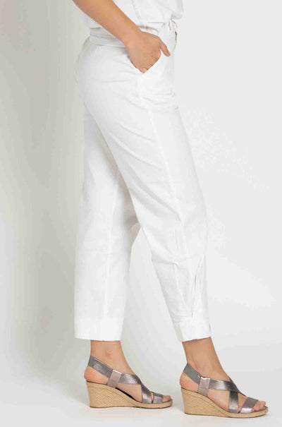 Elisa Cavaletti - Embroidered Jean w/ Side Pleat Cuff
